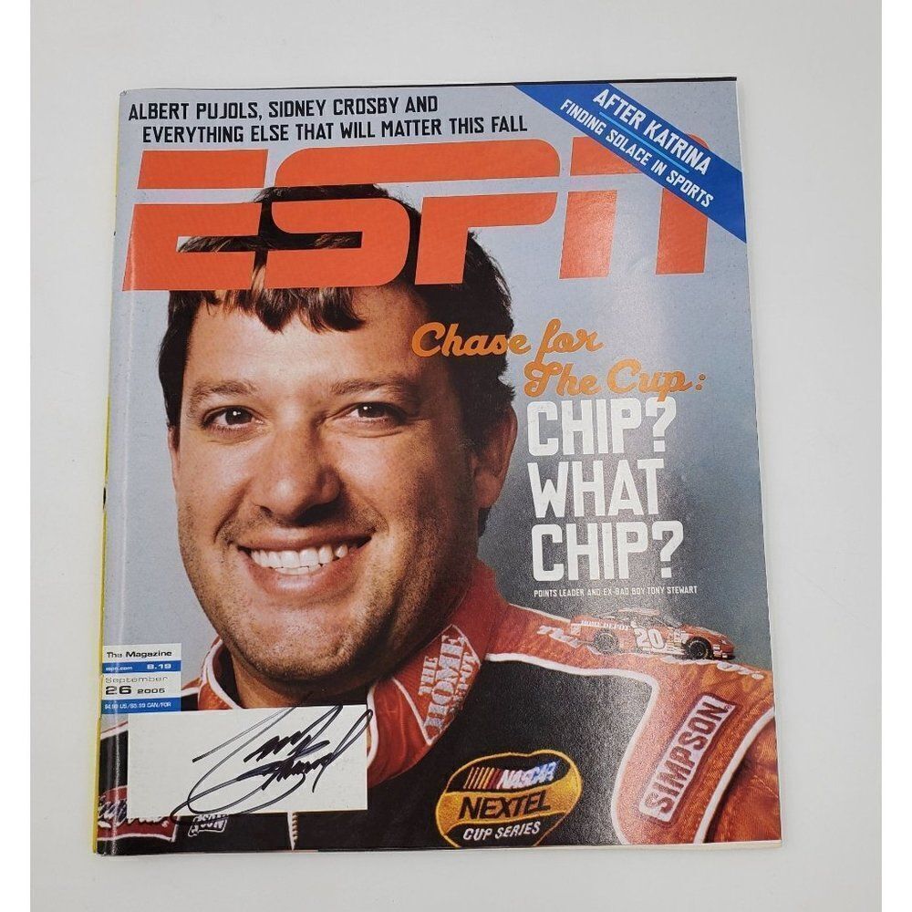 Tony Stewart Signed ESPN Magazine Nascar